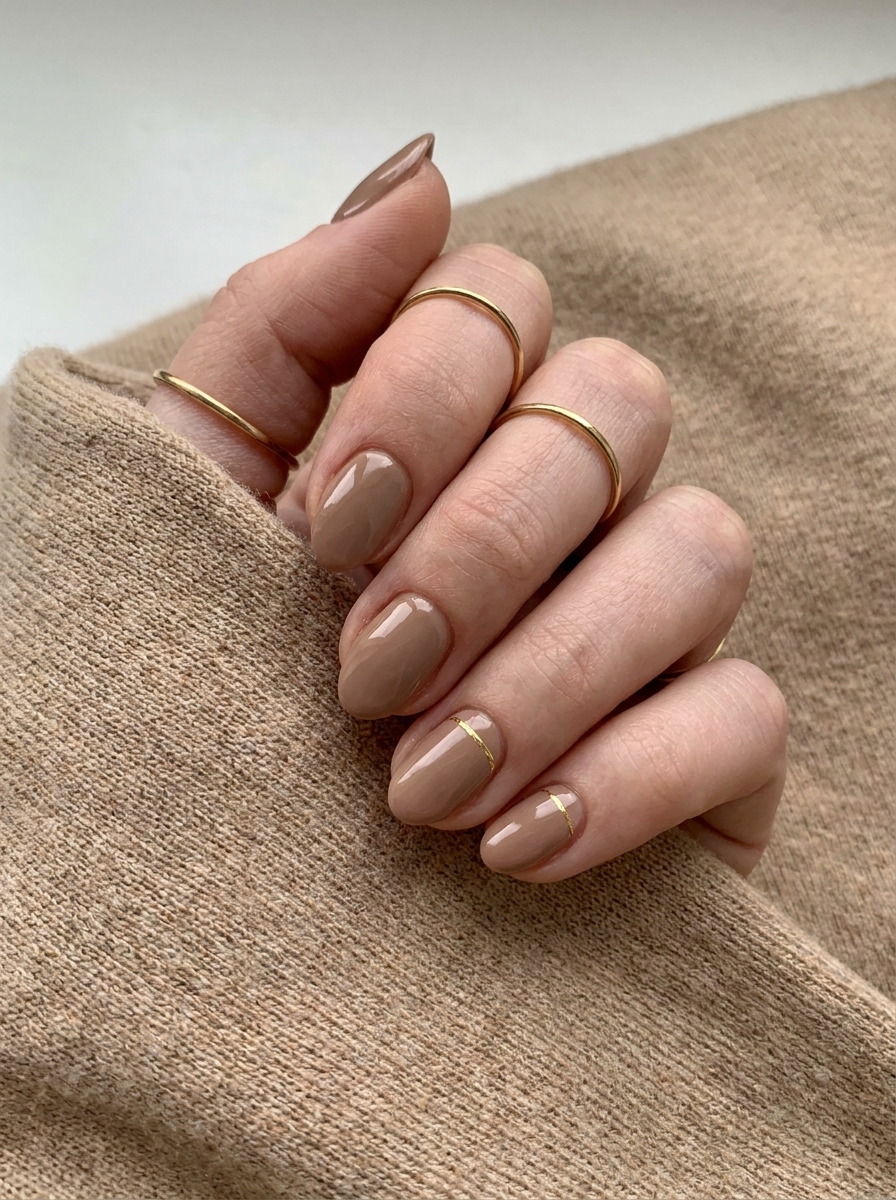 Brown Gold Nails als Goldene Nägel Inspiration 2026